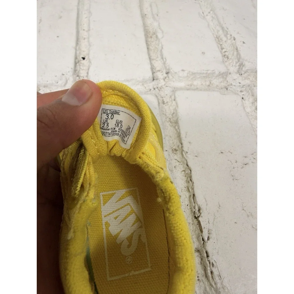 Vans Old Skool Elas Baby Shoes Size 3 TD Translucent Yellow Sneakers w Box